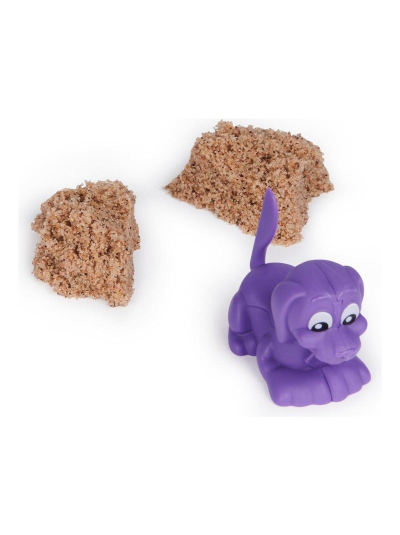 Kinetic Sand Niche pour Chiens - avec 170 g de Sable Magique de Plage, 1 Figurine de Chien et Accessoires pour s'amuser créatif en intérieur, pour