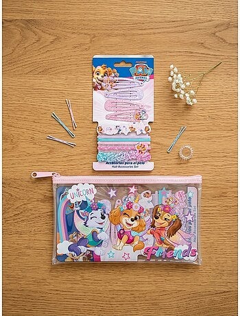 Kit accessoires cheveux avec trousse licorne pat' patrouille