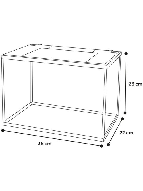 Kit Aquarium rectangulaire 16L avec filtre, gravier et épuisette - Kiabi