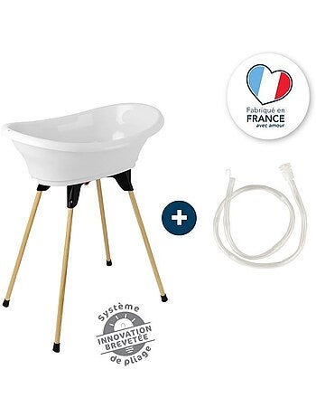 Kit baignoire vasco blanc muguet : baignoire + pieds + tuyau de vidange - thermobaby