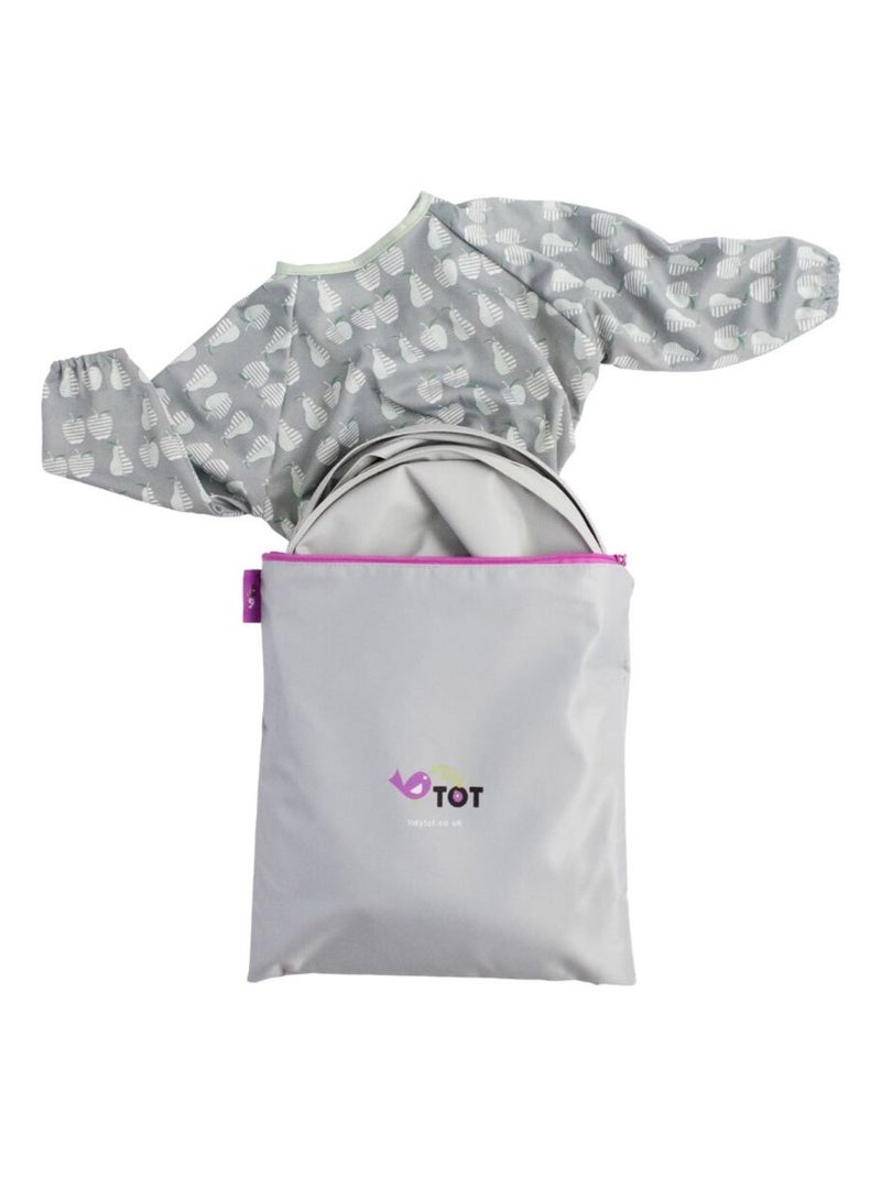 Kit Bavoir et Plateau Tidy Tot - Pommes-Poires Gris perle - Kiabi