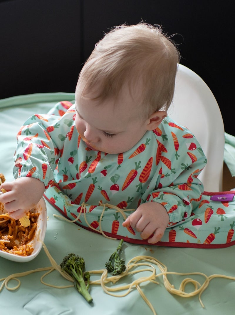 Kit Bavoir et Plateau Tidy Tot  - Vert Cendré Vert - Kiabi