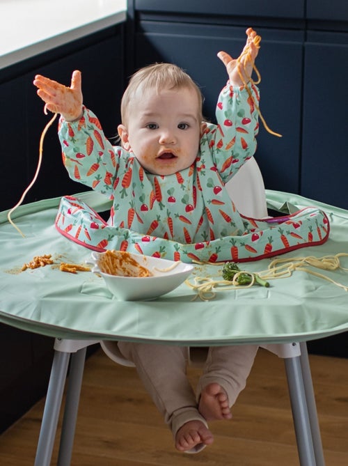 Kit Bavoir et Plateau Tidy Tot  - Vert Cendré - Kiabi