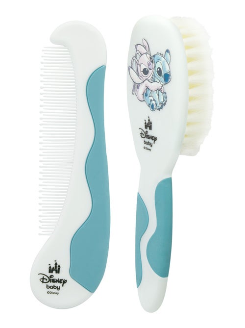 Kit Coiffure Bébé Peigne & Brosse Cheveux - DISNEY - Lilo & Stitch – Démêlage Doux - Kiabi
