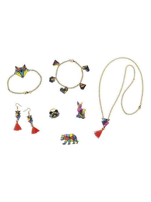 Kit créatif : 7 Bijoux En Plastique Fou Geometrix - Kiabi