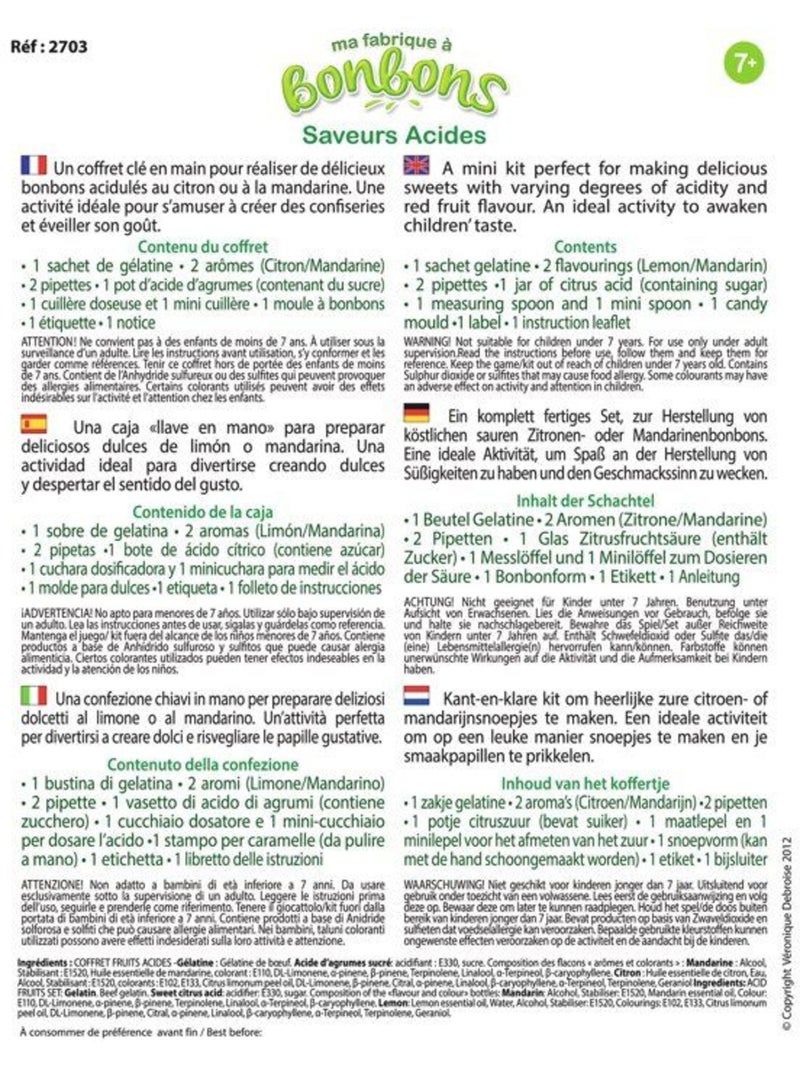 Kit créatif alimentaire - sentosphere - mini fabrique à bonbons - saveurs acides - dès 7 ans Vert - Kiabi