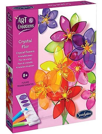 Kit créatif Crystal Flor - Art & Créations : fleurs transparentes