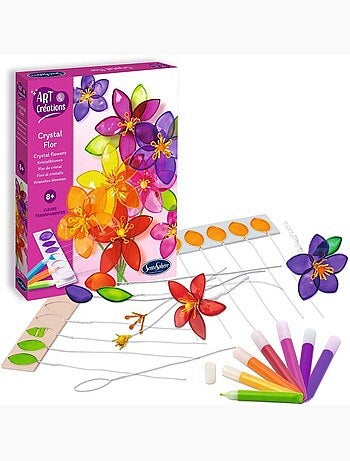Kit créatif Crystal Flor - Art & Créations : fleurs transparentes