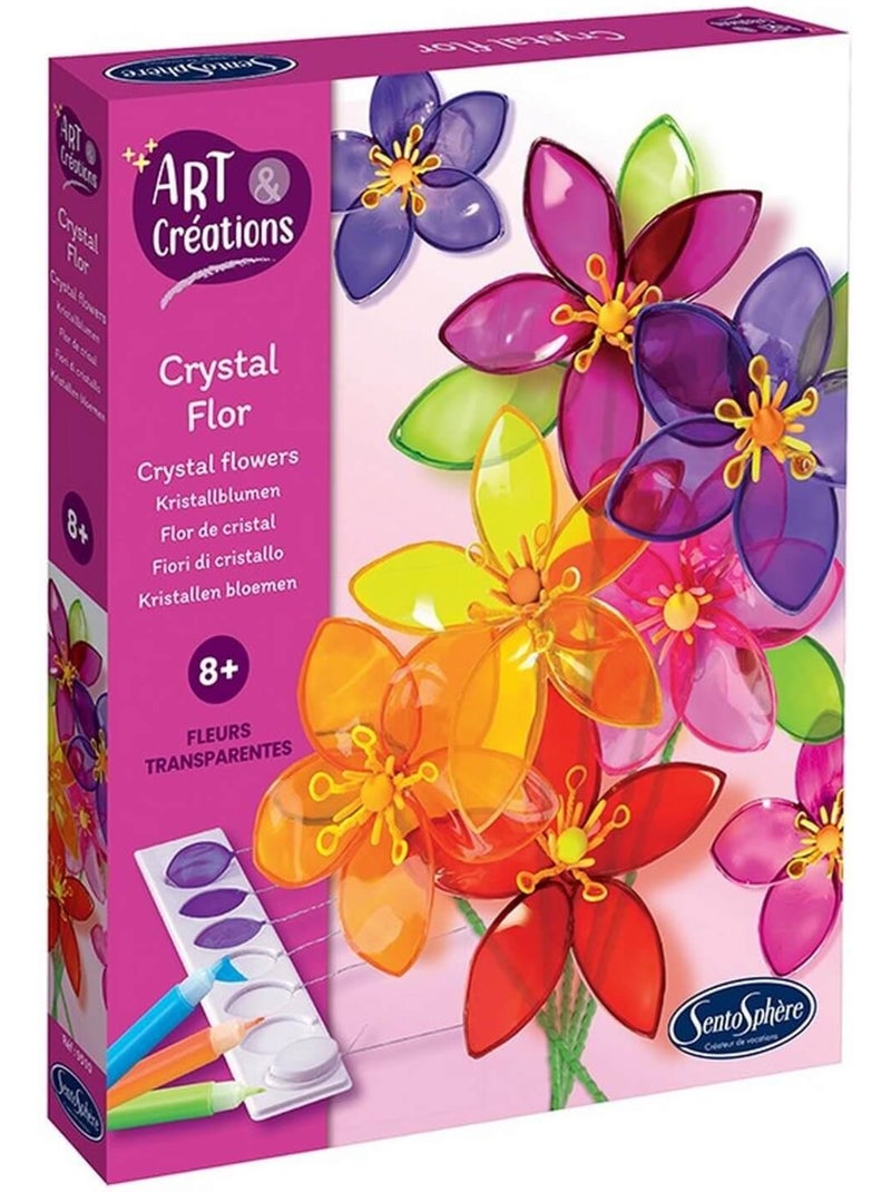 Kit créatif Crystal Flor - Art & Créations : fleurs transparentes Multicolore - Kiabi