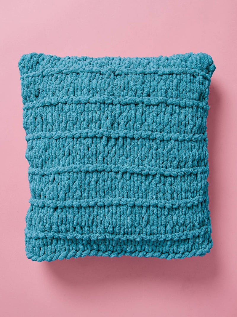 Kit Crochet Facile Coussin Toto Bleu canard - Kiabi