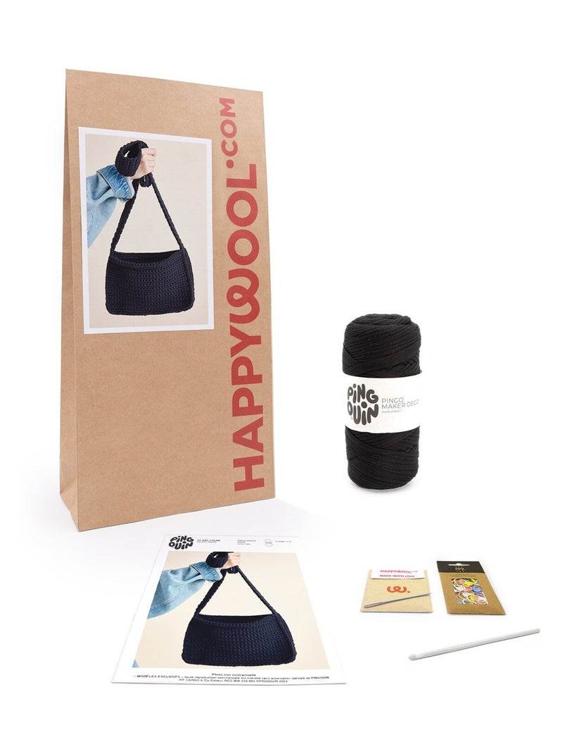 Kit Crochet sac Facile Colin Noir - Kiabi