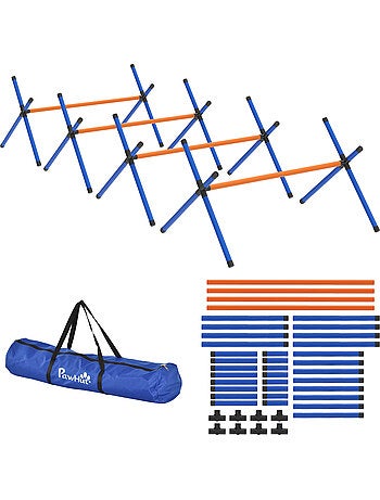 Kit d'agilité chien hauteur réglable sac transport inclus