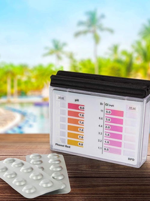 Kit d'analyse PH et Chlore pour la piscine 2x10 tablettes - Kiabi