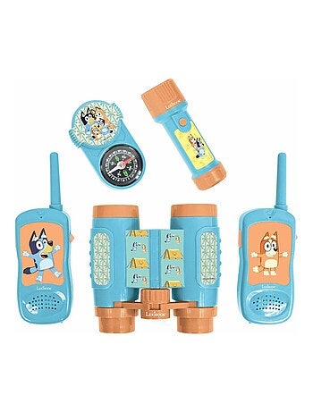Kit d’aventurier Bluey avec Talkie-Walkies portée 120m, jumelles et boussole