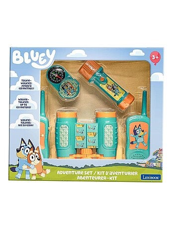Kit d’aventurier Bluey avec Talkie-Walkies portée 120m, jumelles et boussole
