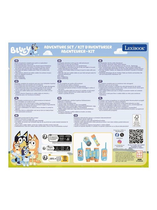 Kit d’aventurier Bluey avec Talkie-Walkies portée 120m, jumelles et boussole - Kiabi
