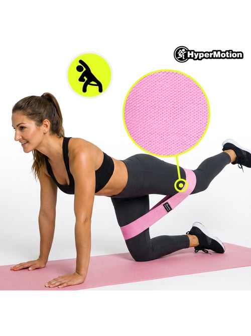 Kit de 3 bandes de résistance tissu fessiers hypermotion 14 à 31 kg rose - Kiabi Kit de 3 bandes de résistance tissu fessiers hypermotion 14 à 31 kg rose - Kiabi