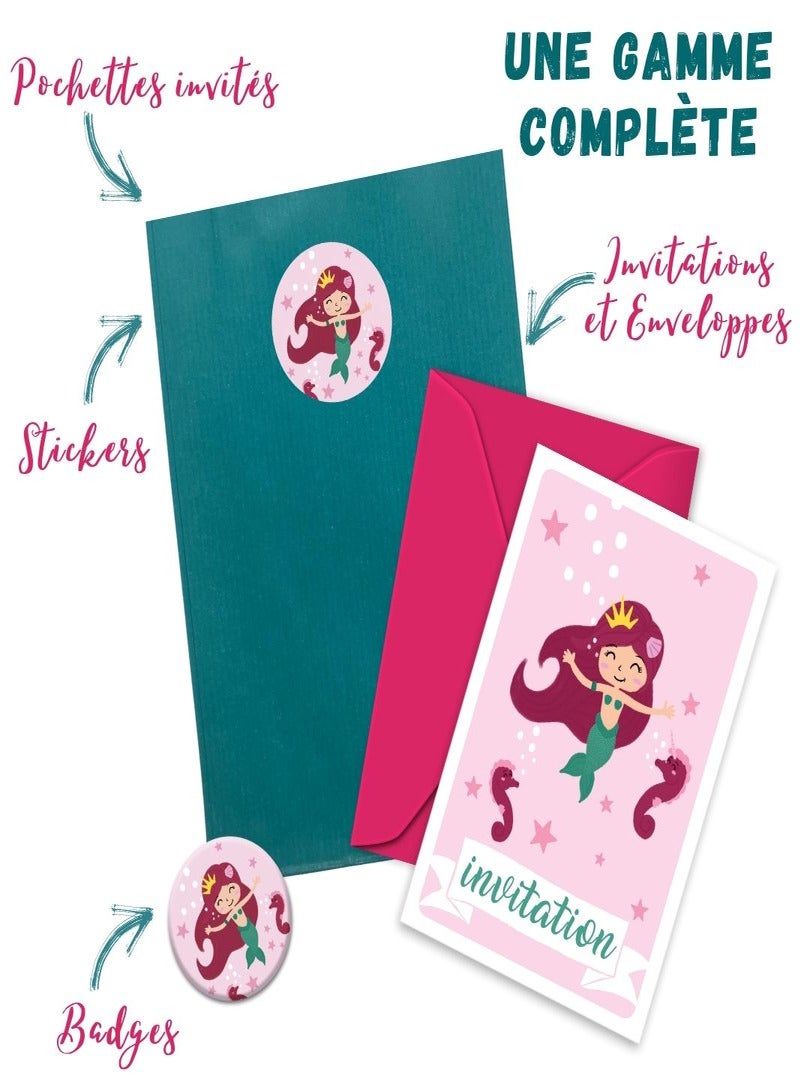 Kit De 6 Pochettes À Surprises Anniversaire 'sirène' | Fabrication Française N/A - Kiabi