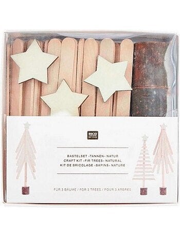 Kit de bricolage Baton de bois - Sapins