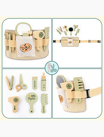 Kit de coiffure en bois avec ceinture ajustable - mamabrum