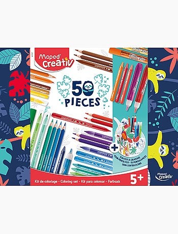 Kit de coloriage crayons et feutres