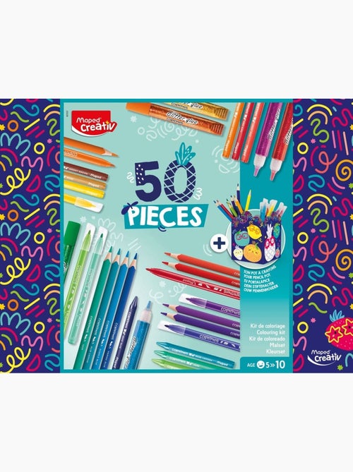 Kit de coloriage crayons et feutres - Kiabi Kit de coloriage crayons et feutres - Kiabi