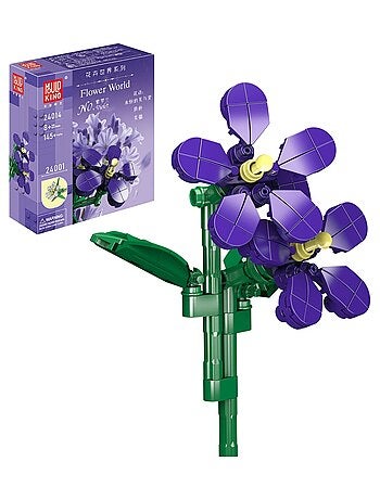 Kit de construction de fleurs artificielles violettes