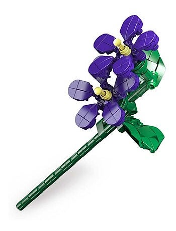 Kit de construction de fleurs artificielles violettes