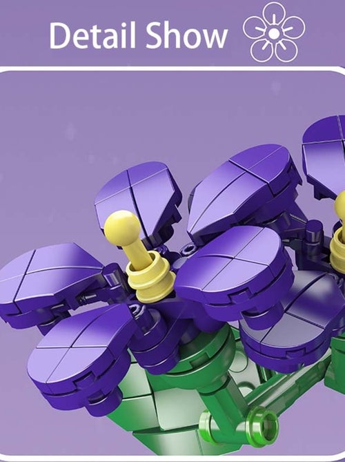 Kit de construction de fleurs artificielles violettes - Kiabi
