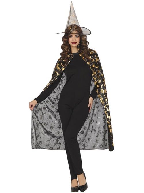 Kit de costume de sorcière : chapeau et cape 110 cm - Kiabi