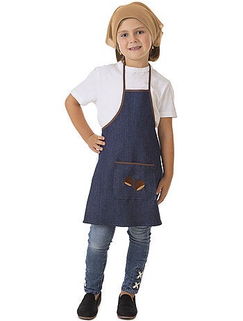 Kit de costume de vendeur de châtaignes (jeans) : tablier et foulard