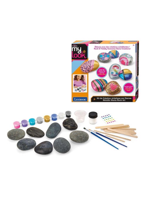 Kit de Création Artistique sur Pierres avec Effet Métallique - Kiabi