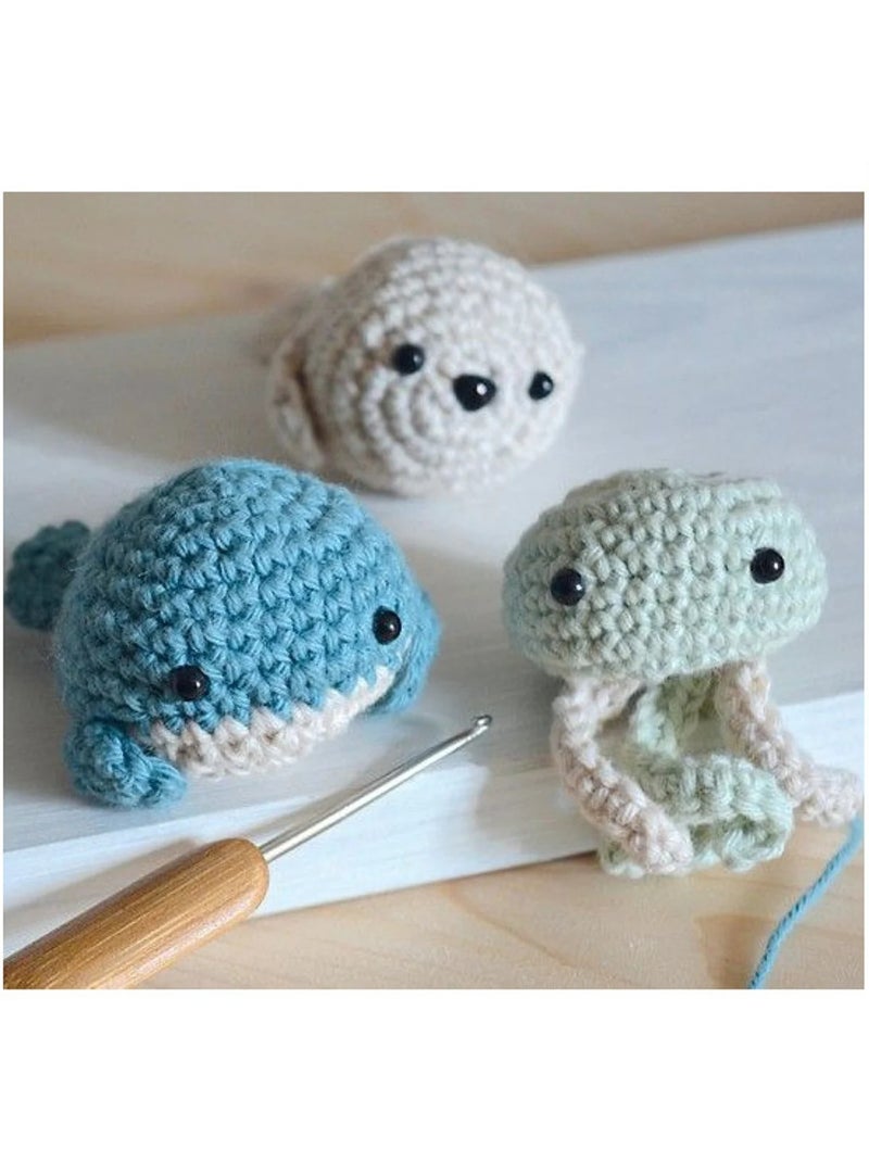 Kit de crochet amigurumi animaux de la mer Bleu - Kiabi