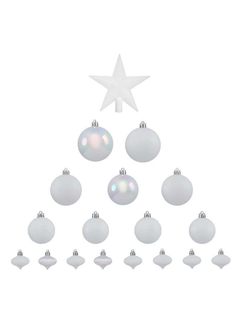 Kit de décoration pour sapin de Noël Blanc - Kiabi