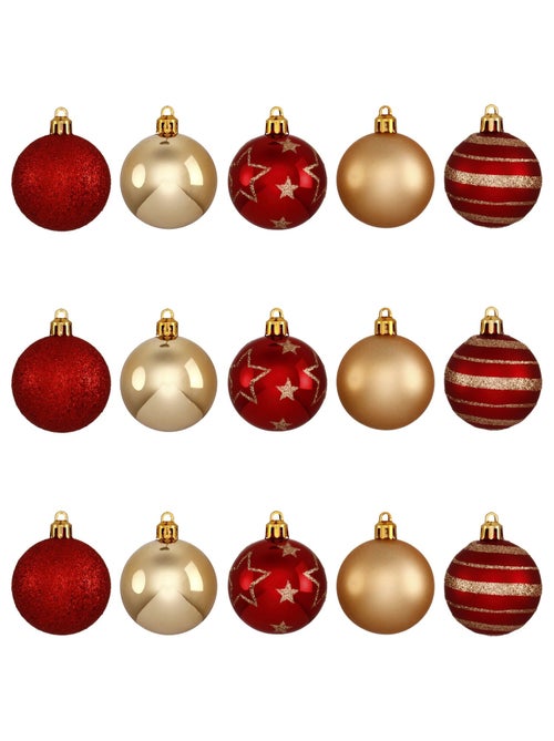 Kit de décorations pour sapin de Noël 15 pièces - Kiabi Kit de décorations pour sapin de Noël 15 pièces - Kiabi