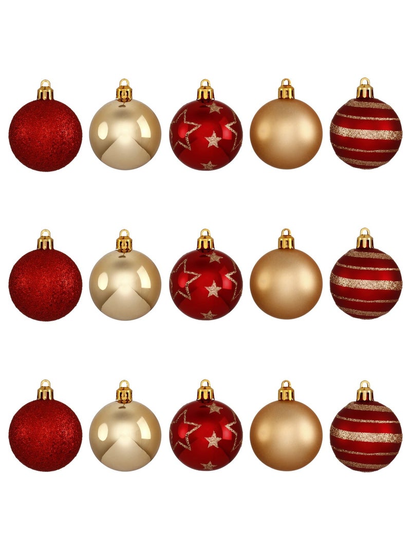 Kit de décorations pour sapin de Noël 15 pièces Doré/or - Kiabi