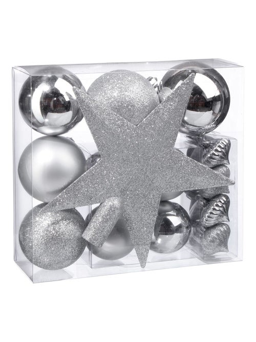 Kit de décorations pour sapin de Noël 18 pièces - Kiabi