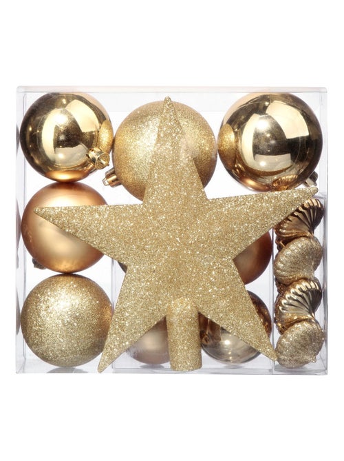 Kit de décorations pour sapin de Noël 18 pièces - Kiabi