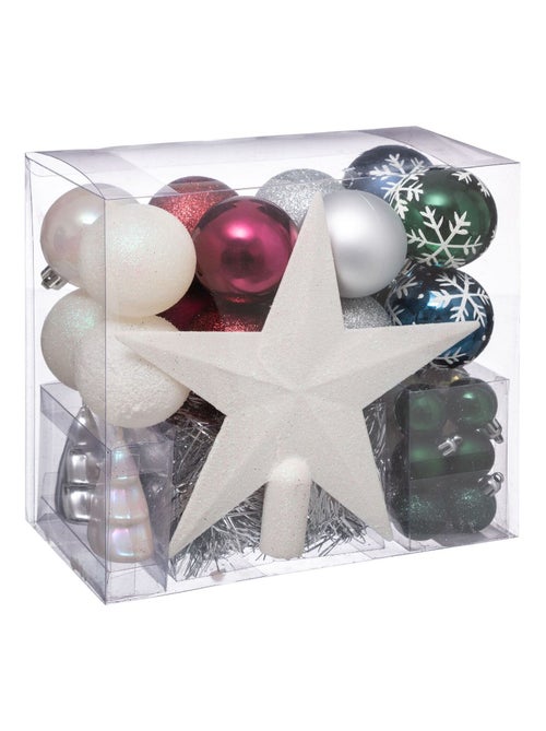 Kit de décorations pour sapin de Noël 44 pièces - Kiabi Kit de décorations pour sapin de Noël 44 pièces - Kiabi