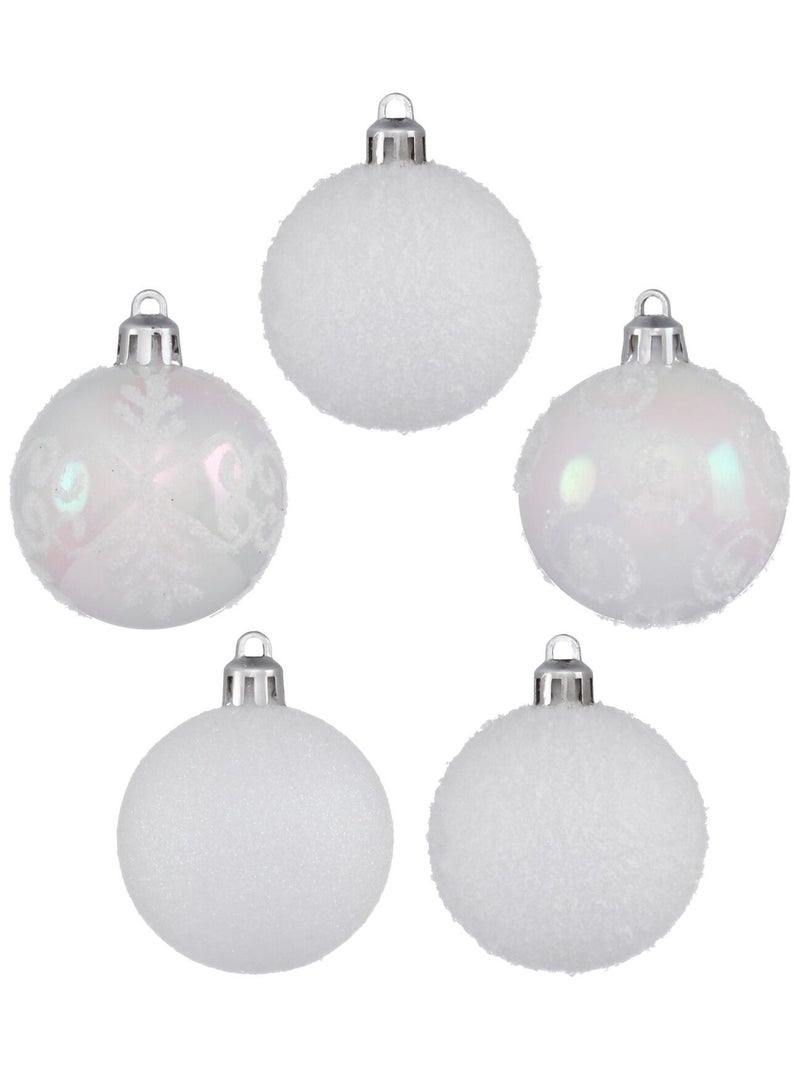 Kit de décorations pour sapin de Noël 5 pièces Blanc - Kiabi