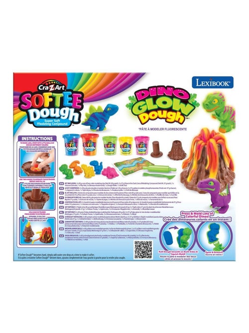 Kit de dinosaures en pâte à modeler malléable et fluorescente - Kiabi Kit de dinosaures en pâte à modeler malléable et fluorescente - Kiabi