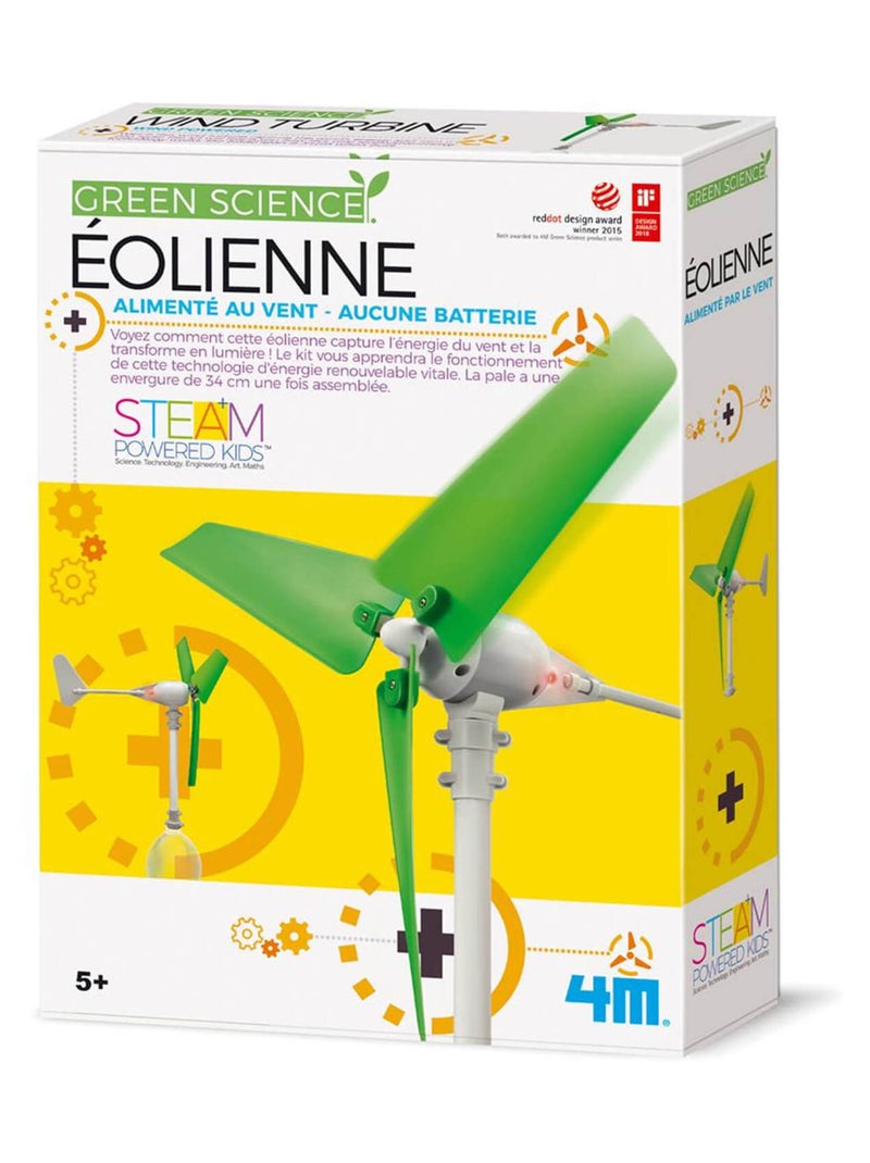 Kit de fabrication Green Science : Eolienne à construire Multicolore - Kiabi