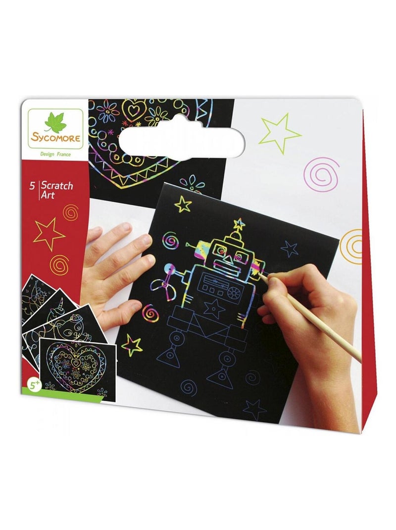 Kit de Grattage Magique pour Enfants avec Dessins Colorés N/A - Kiabi