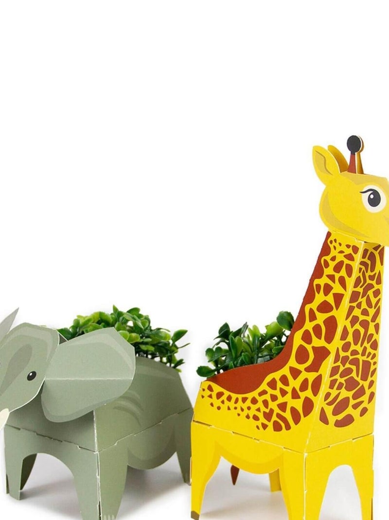 Kit de jardinage : Animaux Pop Up : Girafe et Éléphant N/A - Kiabi