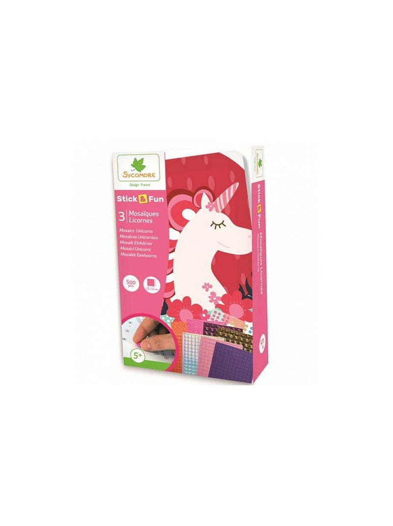 Kit de Mosaïque Licorne : Créez 3 Tableaux Éblouissants N/A - Kiabi