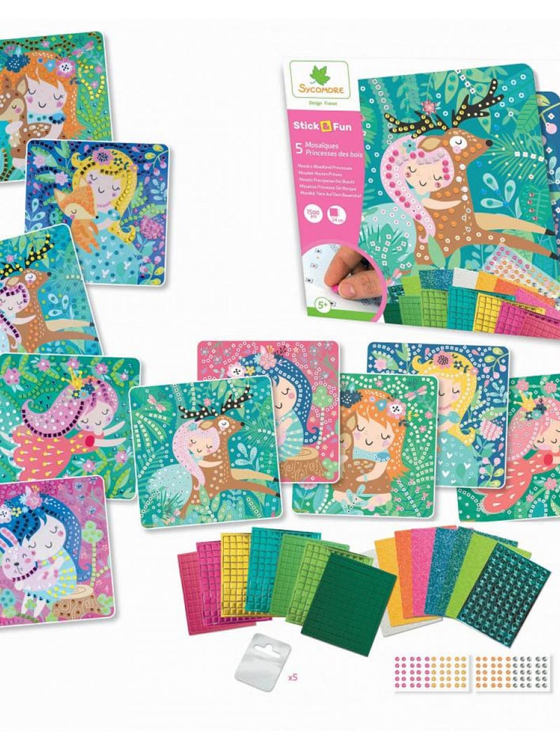 Kit de Mosaïque Stick'n Fun - Princesses des Bois N/A - Kiabi