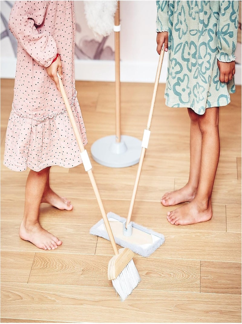 Kit de nettoyage enfant bois balai pelle et mop mamabrum N/A - Kiabi