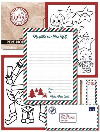 Kit De Papeterie Pour Écrire Sa Lettre Au Père Noël  | Loisirs Créatifs De Noël | Version Candy - Kiabi