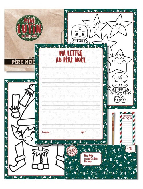 Kit De Papeterie Pour Écrire Sa Lettre Au Père Noël | Loisirs Créatifs De Noël | Version Étoiles - Kiabi