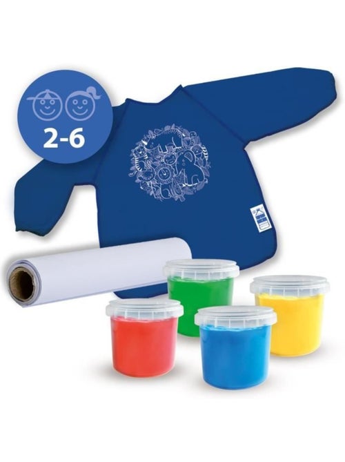 Kit de peinture au doigt avec tablier eco - Kiabi